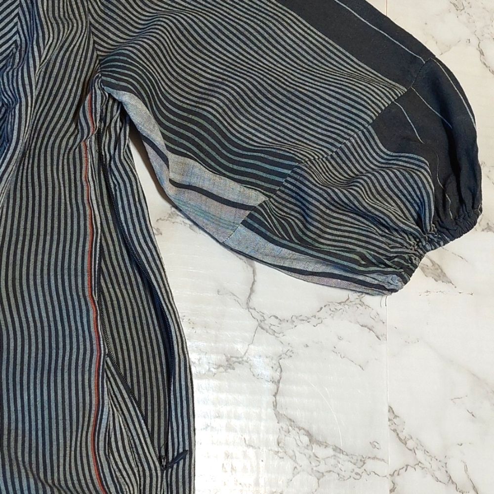 Universal Thread Black/gray Striped Midi Dress, Size XS - Picture 6 of 9